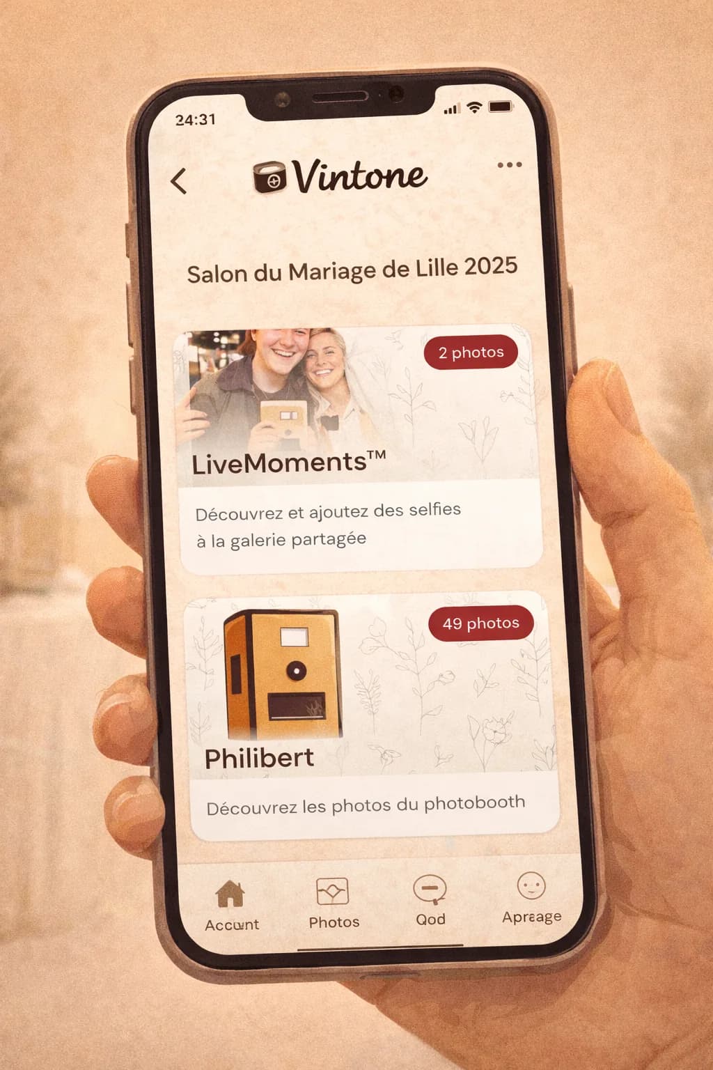 Application mobile Vintone