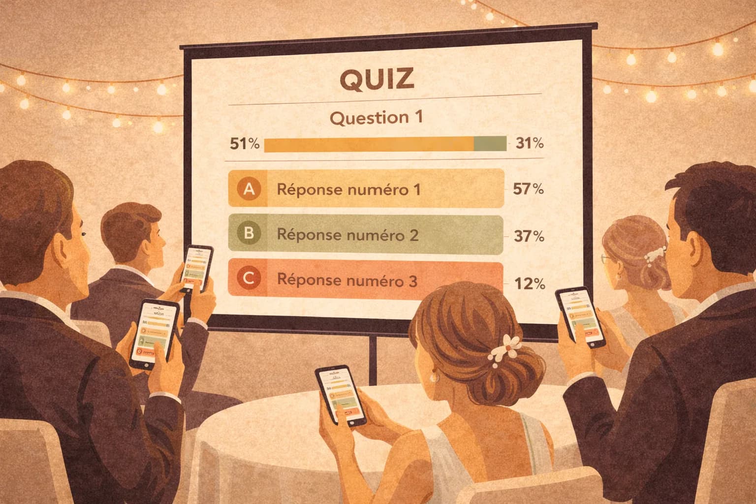 Quiz en direct, émotions garanties.